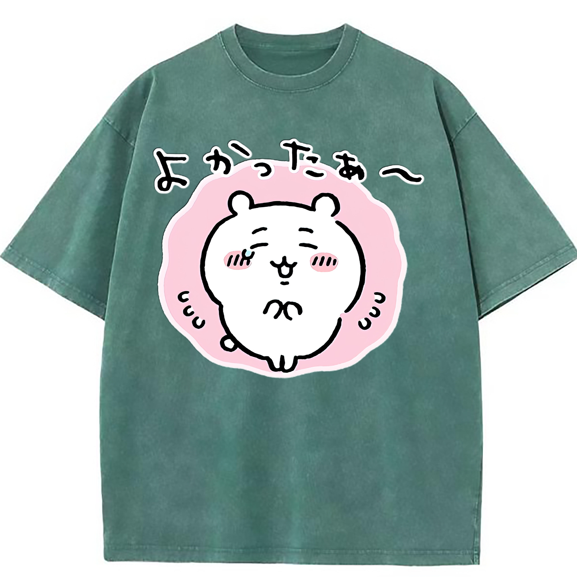 （画像用） ちいかわ ちいかわ Chii-kawa chiikawa 綿100% ヴィンテージ風 半袖Tシャツ（フロントプリント）